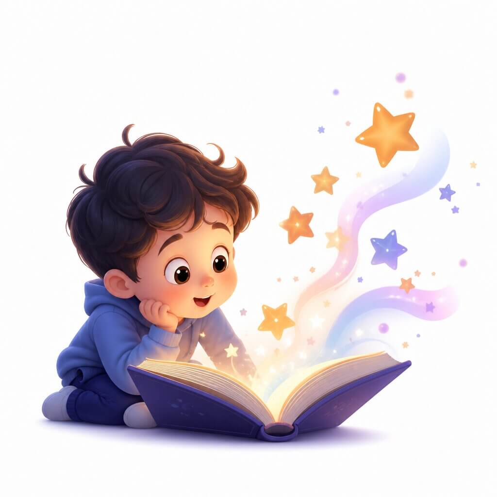Bambino scopre la magia di una favola personalizzata Favolandia